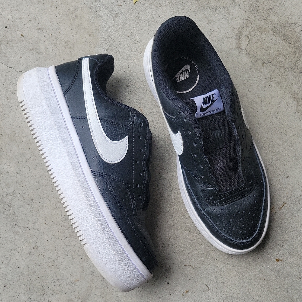 Nike Court Vision Alta Shies Womens Black White